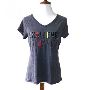 Ideology grey active wear graphic t-shirt Medium